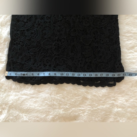 Beautiful Black lace Ella Moss top like new size Large. Great holiday party top. - Picture 8 of 11